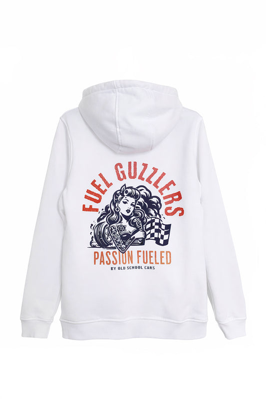 Damen Hoodie "PASSION FUELED" white