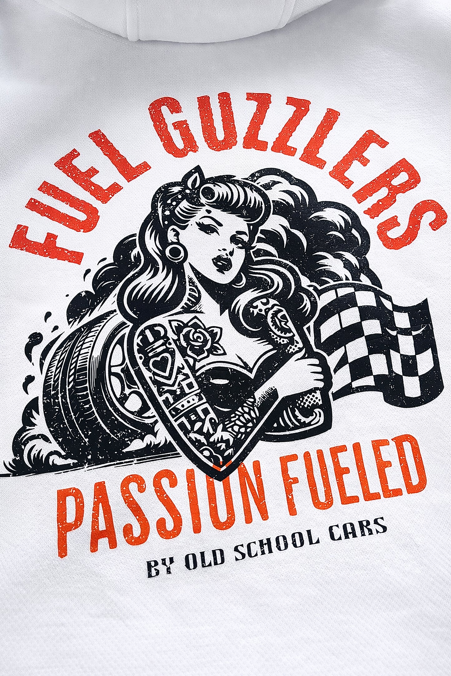 Damen Hoodie "PASSION FUELED" white