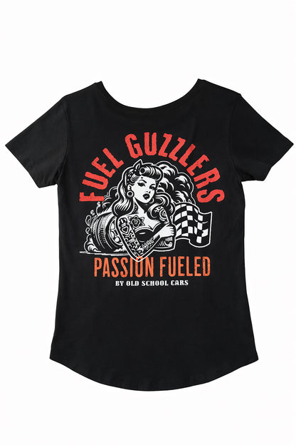 Damen T-Shirt "PASSION FUELED" black