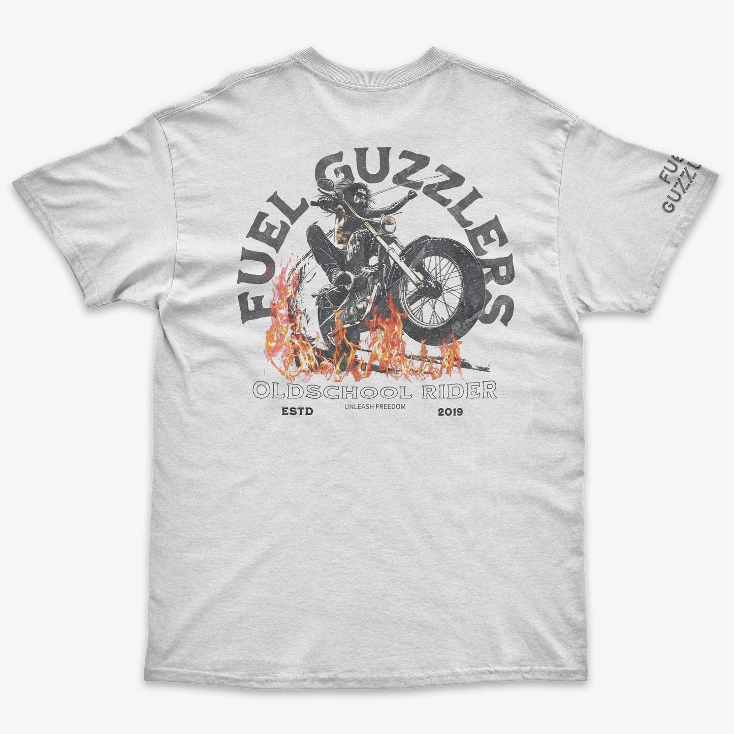 T-Shirt "OLDSCHOOL RIDER" white